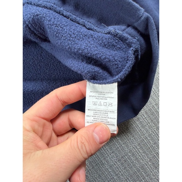 New England Patriots Hoodie Mens XL Blue Fanatics Football Fleece Lined Cotton - Picture 4 of 5